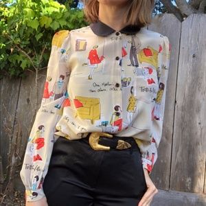 Elegant Peter Pan Collar Kate Spade Blouse